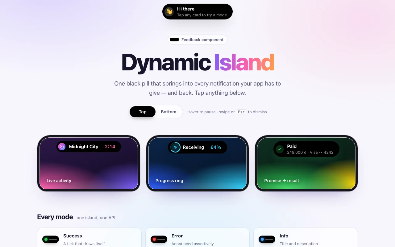 Dynamic Island, screenshot 1 of 2