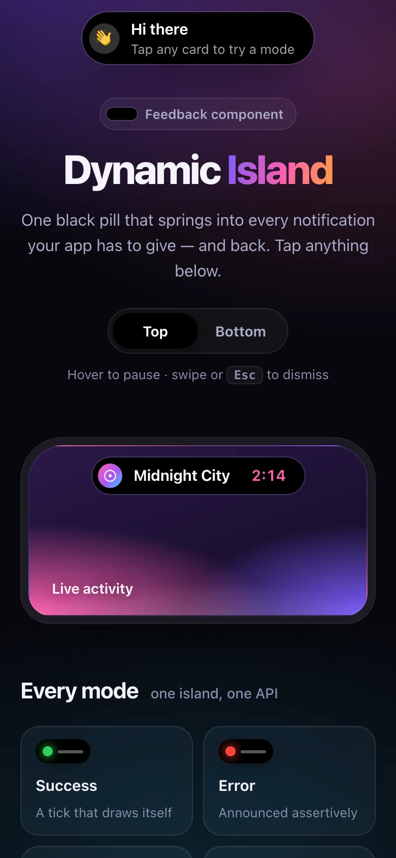 Dynamic Island, screenshot 2 of 2