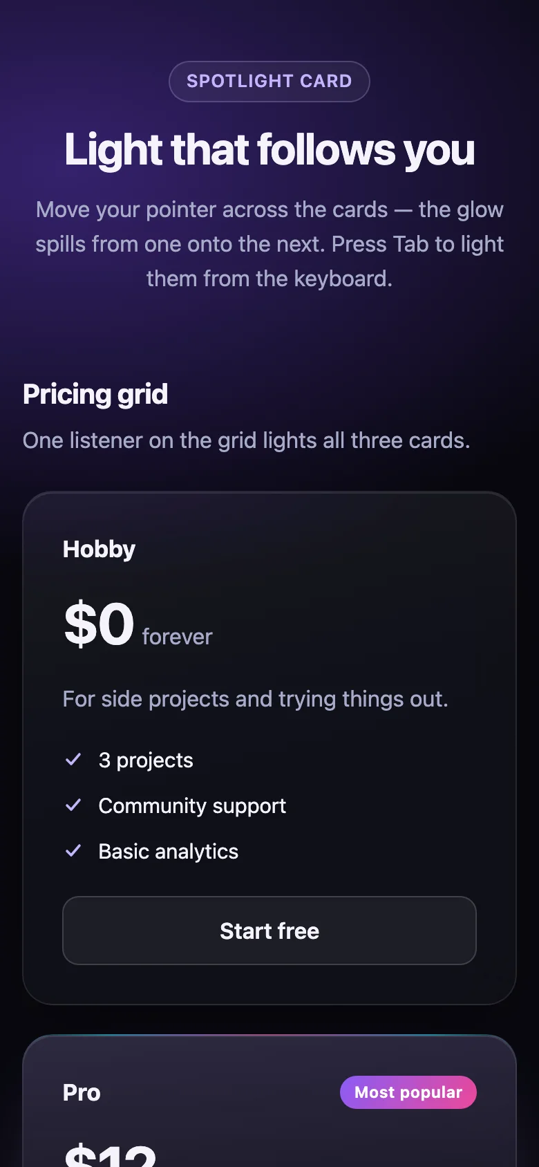 Spotlight Card, screenshot 2 of 2