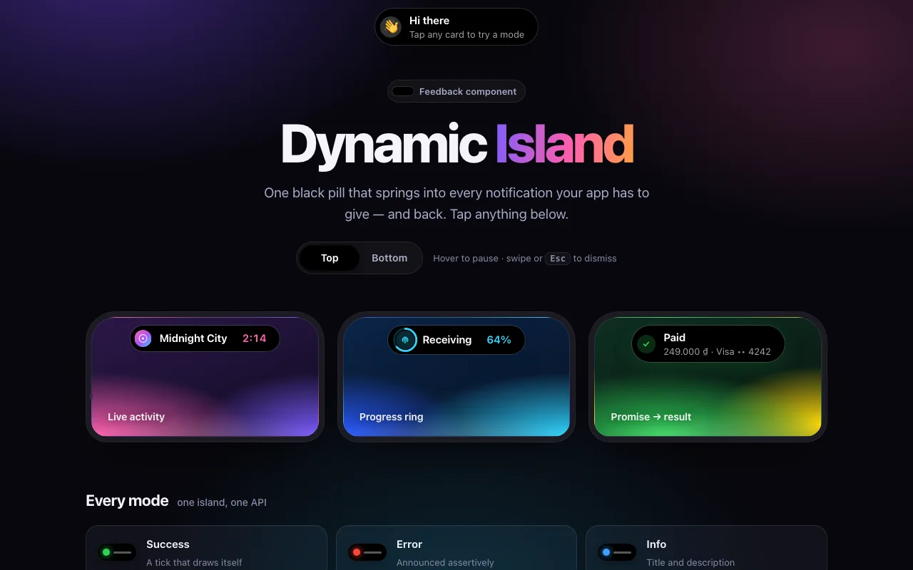 Preview of Dynamic Island