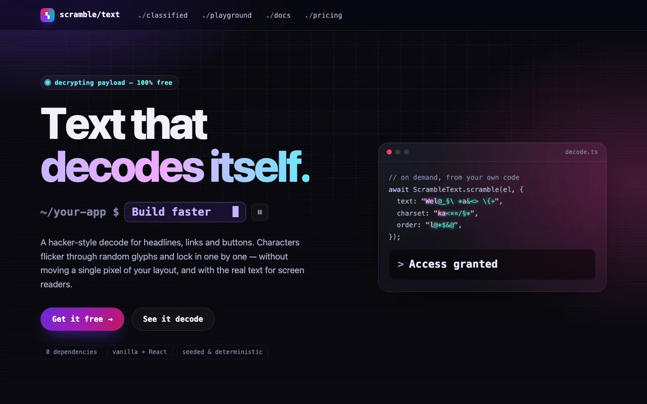 Preview of Scramble Text