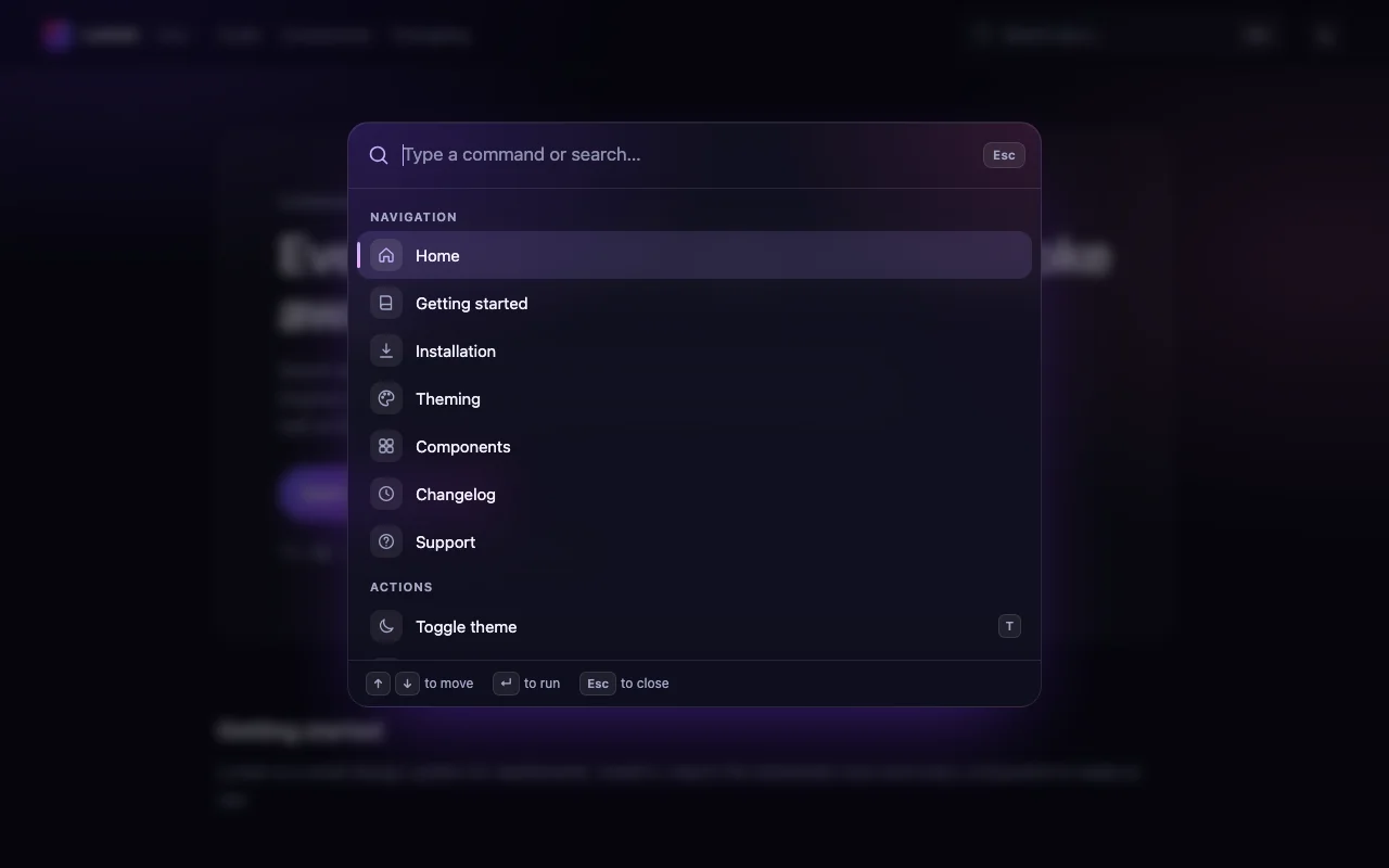 Preview of Command Palette